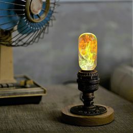 EP LIGHT - Jeugd, EP Light Vintage Retro Light Base tafellamp, creatief omgevingsnachtlampje, bureaulamp voor tafeldecor, kerstcadeau voor de feestdagen