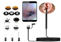 EPACK In Oor Reiniging Endoscoop Lepel Mini Camera Oorkiezer Oorsmeer Verwijderen Visuele Mond Neus Otoscoop Ondersteuning Android PC3166164