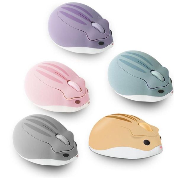 Epacket 24g Souris optique sans fil Hamster Cartoon Design Computer Mouse Ergononom Mini Office de jeu 3D MONDE KIDE039S GIF4618315