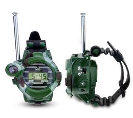 Epacket 2 pièces talkies-walkie montres jouets pour enfants 7 en 1 Camouflage radios 2 voies Mini talkie-walkie Interphone horloge enfants Toy5685190