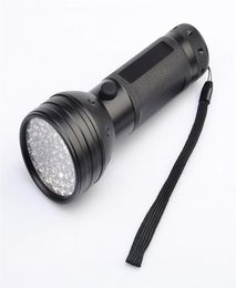 Epacket 395nm 51led UV Ultraviolet zaklampen LED Blacklight Torch Light Lighting Lamp Aluminium Shell22082618466