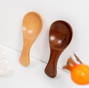 Epacket 5pcs petites cuillères en bois en bois condiments en bois massif cuillère à la main