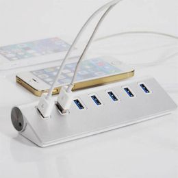 Epacket Aluminium 7 poorten usb 30 hub Hoge Kwaliteit splitter Adapter super snelheid tot 5Gbs voor computer271B1384099