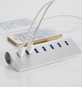 EPACKET Aluminium 7 ports USB 30 Hub Adaptateur Splitter de haute qualité Super vitesse jusqu'à 5 Go pour Computer9012990