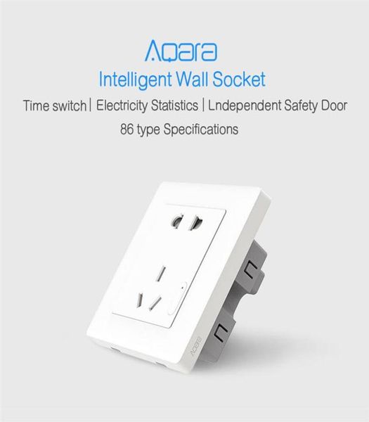 Epacket Aqara Smart Wall Socket Interruptor de salida inalámbrico Control de luz Zigbee Socket Trabajo para Mijia MI Home HomeKit276F5744166