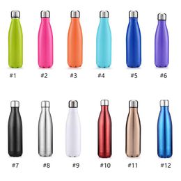 Epacket Cola en forme de bouteille d'eau isolée vide à double paroi landre la sécurité BPA en acier inoxydable à haute luminance bouteilles 236x