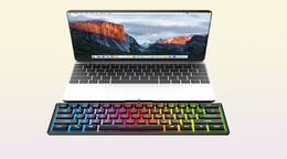 Epacket K401 Teclado manipulador con cable pequeño portátil RGB luminoso portátil juegos de oficina 2684887