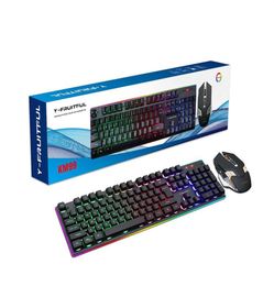 Epacket KM99 Gaming toetsenbord en muis set Draadloos toetsenbord Laptopverlichting255q198Z7684779