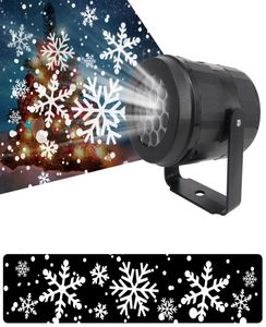Epacket LED effet lumière noël flocon de neige tempête de neige projecteur lumières rotatif scène lampes de projection pour fête KTV bars vacances 9658447