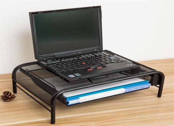Support de stockage de bureau support d'ordinateur portable à grille métallique Epacket avec moniteur d'écran à tiroir surélevé Rack283V6016884