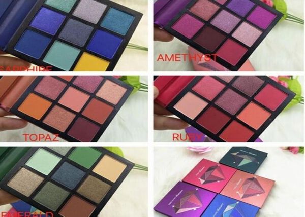 Epacket Nouveau arrivée Brand Makeup Eyes Eyes Beauty Gemstone Palette Mini 9 Colours Eyeshadow5 Couleurs différentes1858620