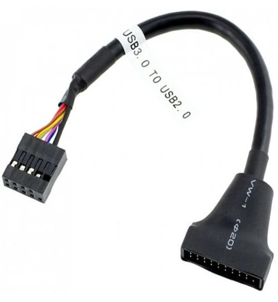 Epacket câble USB 2030 boîtier 9 broches mâle vers carte mère 20 broches en-tête femelle câble 3396677