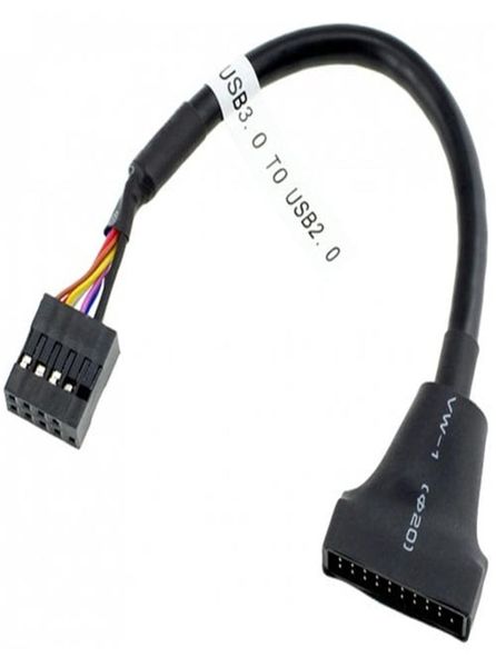 Epacket Cable USB 2030 Carcasa de 9 pines macho a placa base Cable hembra de encabezado de 20 pines 5998039