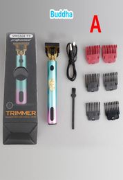 Epacket Vintage T9 Shears 0MM Máquina cortadora de cabello eléctrica inalámbrica Cortadora de peluquero profesional para hombres Clipper Shaver Beard7403303