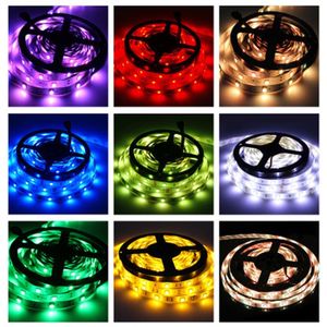 Epacket Waterdichte Verlichting 300LED SMD 3528 5050 RGB Flexibele LED Strip Lights 120Degrees + 24Key 44Key IR-afstandsbediening + 12V 2A 5A 6A-voeding