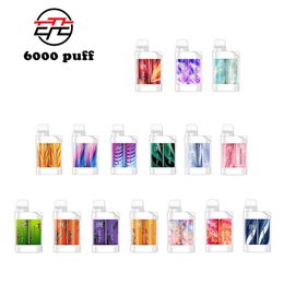 EPE UNIK PRO 6000Puffs Descartáveis Vapor Pods E Cigarro Kit 16ml Vaporizador Pré-preenchido 850mAh Bateria Recarregável 6000 Puff Descartáveis Vape Pen 16 Cores