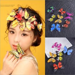 EPECKET DHL Gratis schip Super Fairy Simulatie Butterfly Wedding Hoofdtooi Haarspeld Koreaanse Trouwjurk DJFJ171 Sieraden Haarklemmen Barrettes