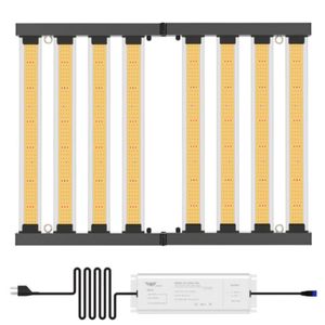 Barra de luz LED Ephidro de 480W, luz de cultivo de espectro completo de alto PPFD con regulable para tienda de cultivo de invernadero, iluminación interior