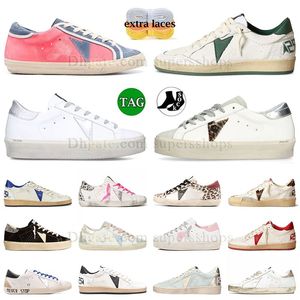 Zapatos casuales Super Star Ball Stars Stars Stars Italia Classic Do-Old Dirty Snake Skin Heel Cream Suele Mujer Hombre de cuero blanco Plaza Flatir Plan Tamaño 36-46