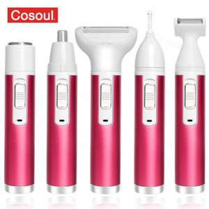 Epilator 5 in 1 lichaamshaarverwijdering oksel bikini been schaamte elektrische scheermesklipper scheerschoener trimmer vrouwen 230425