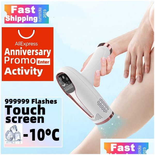 Épilateur 999999 flashs IPL Laser pour femmes Appareils à usage domestique Épilation Indolore Électrique Bikini Drop 230324 Livraison Santé Beaut Dhxfp