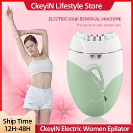 Epilator Ckeyin Akumulator Kobiet Depilator Elektryczny Kobiet Depilator Do Usuwania Twarzy Depilacja Depilator Do OKOLY BIKINI NOGI DO DE