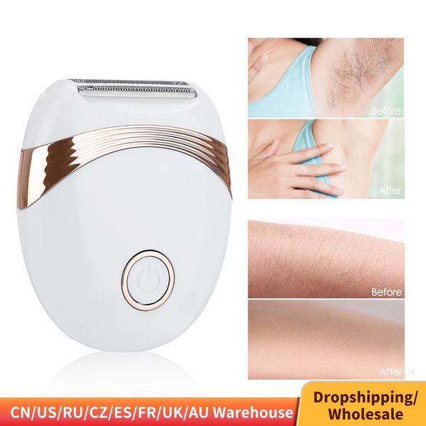 Épilateur Épilateur électrique Machine d'épilation du corps entier Mini dames rasoir pour femmes tondeuse USB charge indolore rasoir Bikini 231202