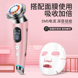 NIEUW Home Color Light Facial Import Instrument Gezichtsgevel Verjonging Beauty Massage Instrument Collageen Cannon Facial 230207