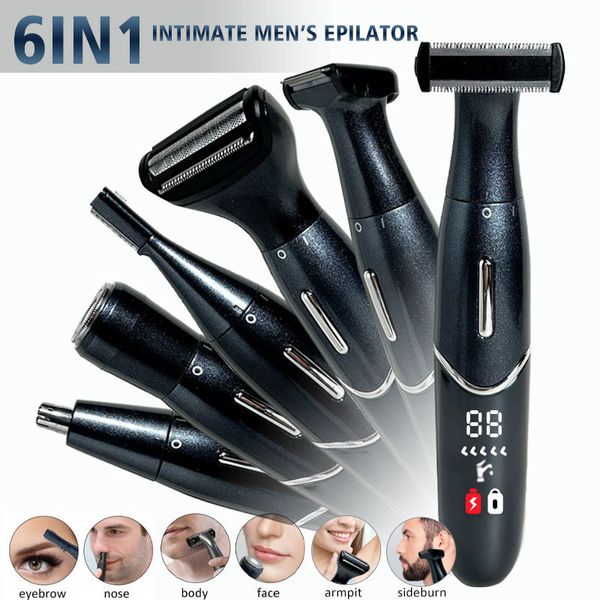 Épilateur Zones Intimes Coupe De Cheveux Rasoir De Précision Hommes Bikini Ligne Sensible Rasoir Boules Oeufs Poils Pubiens Rasage Tondeuse Visage Barbe Tondeuse 230511