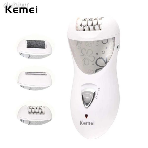 Épilateur Kemei Epilator Rechargeable 3 in 1 Remover raser rasé électrique Callus Remover Depilador Repoval for Women Foot Care Tool D240424