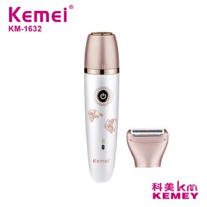 Épilateur Kemei KM1632 2 en 1 épilateur électrique USB Rechargeable dames tondeuse étanche Bikini ensemble d'épilation du visage