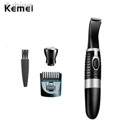 Épilateur Kemei Men Electric Aproïde Épilation de cheveux Pubic Hair Trimm Corps Too couing Clipper Bikini Epilator AA Battery Shaver Razor D240424