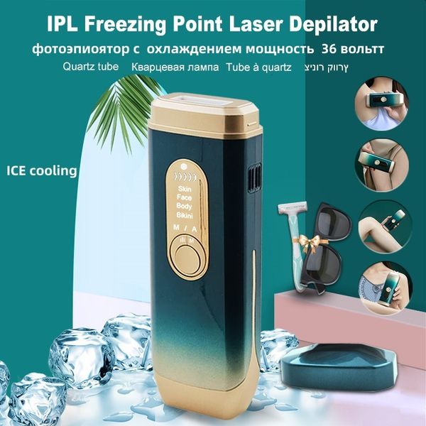 Épilateur Laser Hair Removera avec système de refroidissement par glace Épilateur Poepilator Ipl Épilateur 999900 Flashs Utilisation domestique Rasage et enlèvement 230425