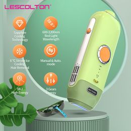 Epilator Lescolton est Sapphire Laser Ontharing IPL Epilator Thuisgebruik Icy Cool Permanente Bikini Trimmer voor Vrouwen Mannen Drop 230626