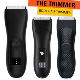 Épilateur Hommes Aine Tondeuse À Cheveux Boule Groomer Corps Tondeuse pour Hommes Étanche WetDry Tondeuses Ultimate Male Hygiene Razor Depilador 230211