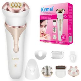 Épilateur Original 4in1 femmes épilateur électrique pour le corps du visage rasoir électrique tondeuse Bikini dame rasoir jambe aisselles épilation