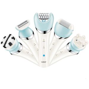 VGR 5-in-1 Women's Epilator: Electric Wet & Dry Hair Remover for Legs, Body, Bikini, and Underarms