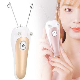 Depiladora eléctrica para mujer, depilación corporal, depiladora de hilo de algodón, afeitadora para mujer, removedor facial, cuidado de belleza 230417