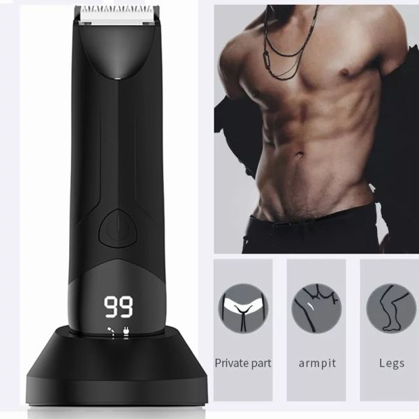 Épilators Corps électrique rasoir Manscaper Pubic Hair Trimm for Men Balls Femmes Bikini Trimm Eprants Remover Privé Part Grooming Clipper