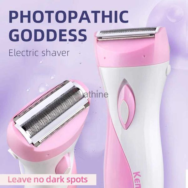 Épilateurs Kemei Rechargeable dame rasoir électrique épilateur épilateur rasage laine grattage pour tout le corps utilisation soins féminins YQ240119