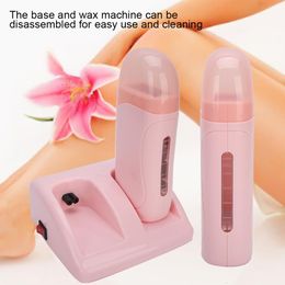 Epilatoren Roze dubbele wax verwarming Mini Haarverwijdering Handheld Wasverwarming Waxmelt Machine Professionele haarverwijderingsgereedschap in schoonheidssalon