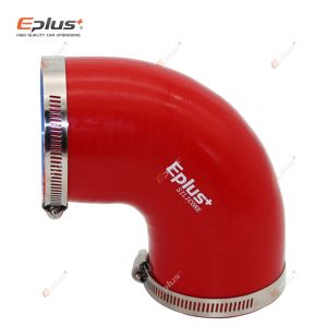 Manguera de tubos de silicona universal EPLUS 90 grados de conector intercooler turbo tubería de entrada acoplador múltiple rojo