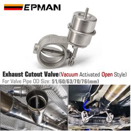 Epman Nieuw vacuüm geactiveerde uitlaatuitsparing/dump 51 mm/60 mm/63 mm/70 mm/76 mm Openstijldruk: ongeveer 1 bar voor BMW E30 325i 318i