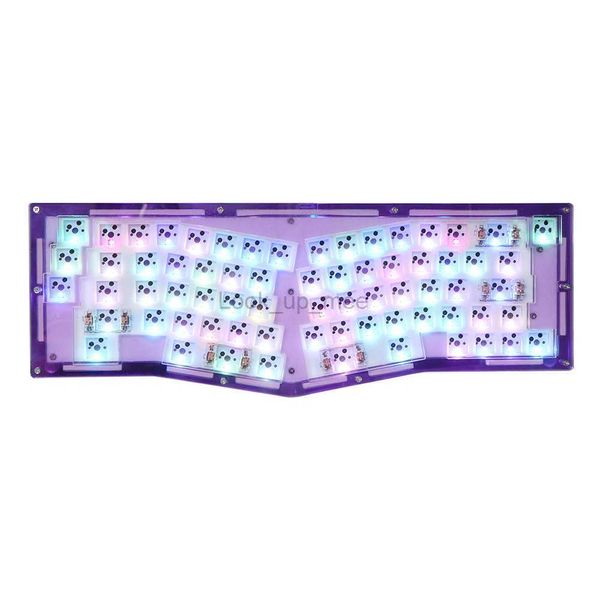 Epomaker Alice QMK/VIA Kit de bricolage pour clavier mécanique filaire en acrylique permutable à chaud avec LED orientées vers le sud Underglows HKD230808