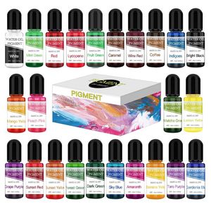 Pigments de résine époxy kit diy bougies de savon fournit des bijoux colorants liquides de fabrication de moules en silicone pour l'artisanat en résine époxy