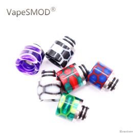 Epoxyhars SS Drip Tip 810 510 Draad Snake Skin Wave Brede Boring Mondstuk Roestvrij Staal Drip Tips Tank