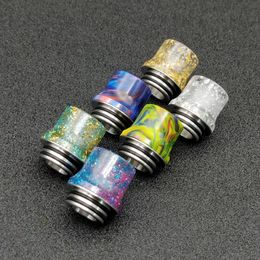 Résine époxy avec embouts SS Drip Tips 810 Embouchure en résine Drip Tip pour accessoires de fumage à fil standard 810 Wide Bore Drip DHL gratuit