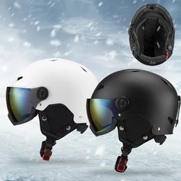 EPS-sneeuwhelmen Winddichte skibril Integraal gegoten skihelm met duurzame ABS-schaal Motor-snowboardaccessoires 231220