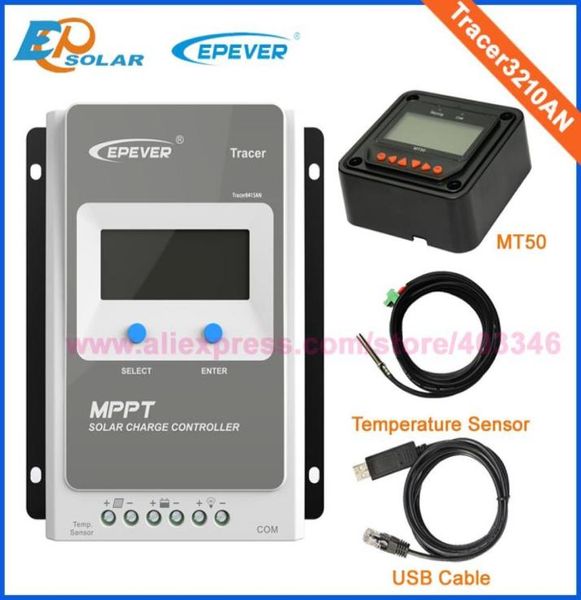 Controlador solar EPsolar MPPT 30A 30amp con medidor remoto MT50 Tracer3210AN para funcionamiento automático de 12V24V 7554388