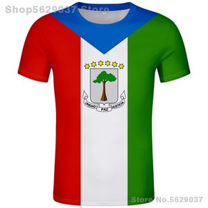 Equatoriaal-Guinea T-shirt Diy Gratis Aangepaste Naam Nummer Gnq T-shirt Po Kleding Afdrukken Niet Vervagen Niet Gebarsten Tshirt Jersey casual 220702